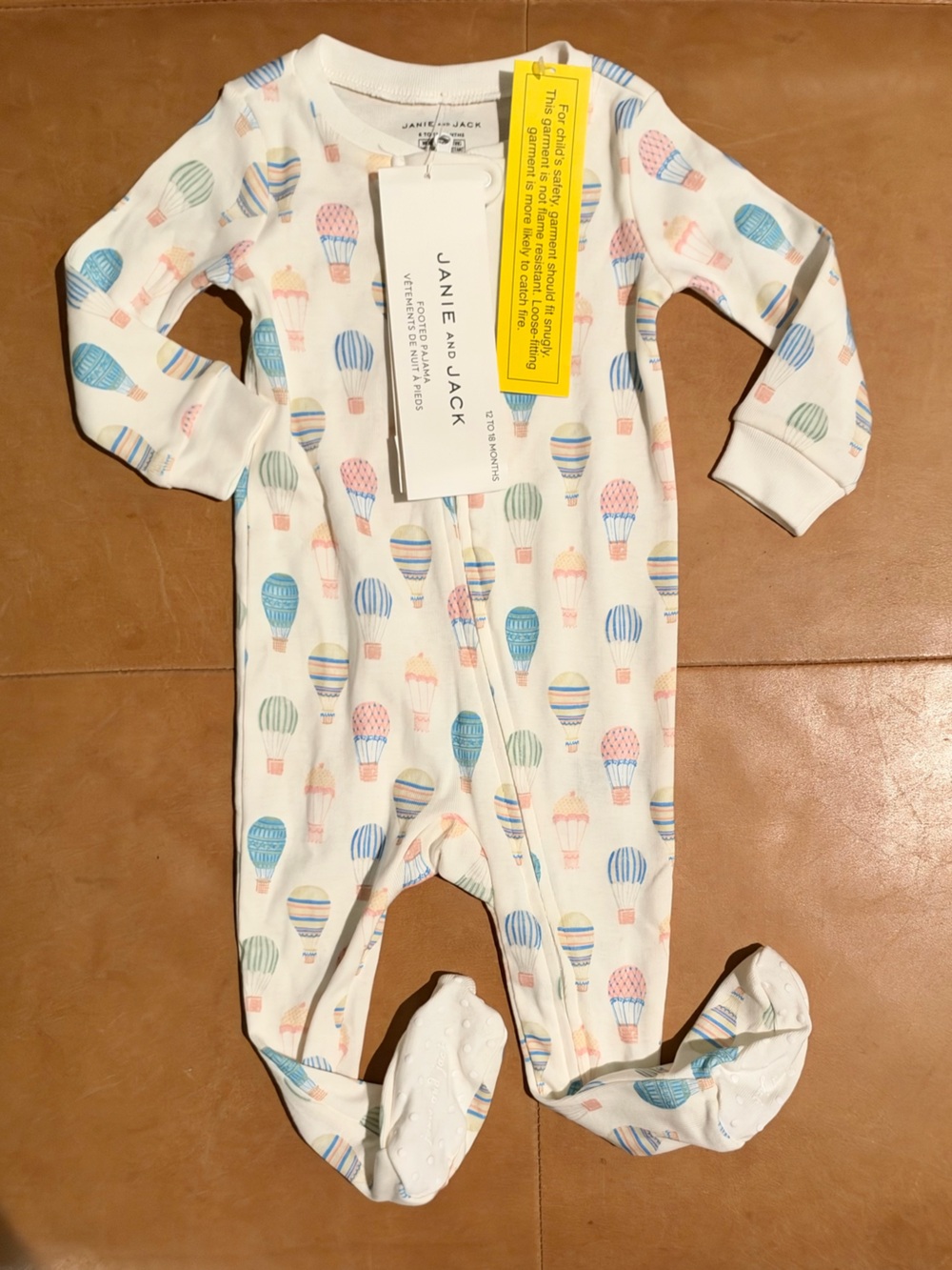 Janie and Jack Hot Air Balloon Footie 6-12M NWT